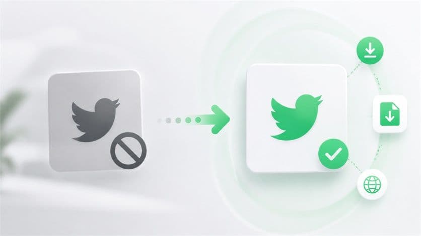 View Twitter without account access after suspension using a clean public media viewer